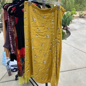 Yellow Floral Skirt